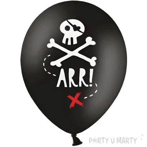 balony piraci pastel czarne strong 12 6 szt