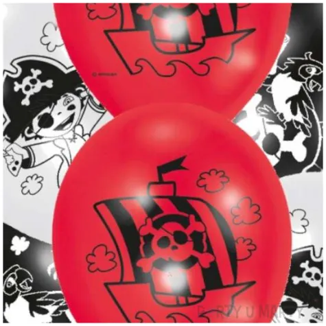 balony piraci pastel mix amscan 9 6 szt