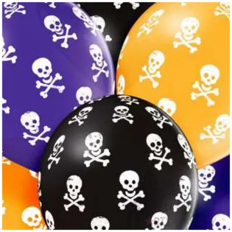 balony pirackie czaszki mix belbal 12 6 szt