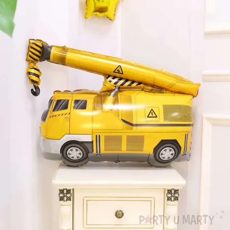 balony plac budowy zestaw z dzwigiem 18 5 szt