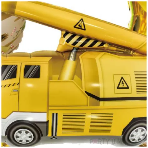 balony plac budowy zestaw z dzwigiem 18 5 szt