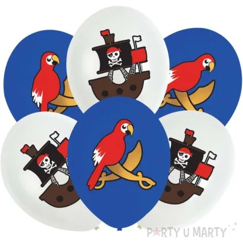 balony praci mapa skarbu pastel mix amscan 11 6 szt