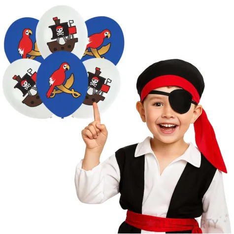 balony praci mapa skarbu pastel mix amscan 11 6 szt