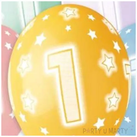 balony premium cyfra 1 mix godan 13 5 szt