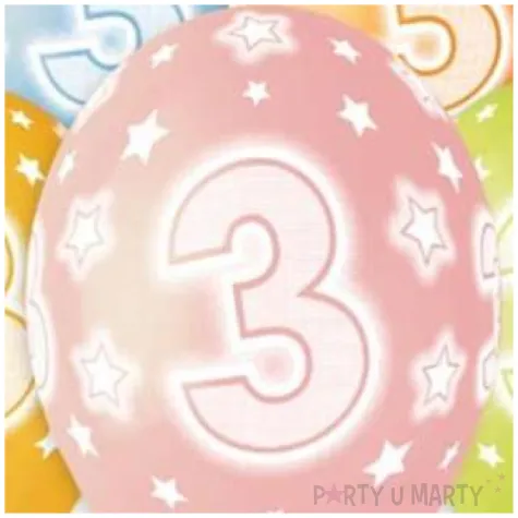 balony premium cyfrra 3 mix godan 13 5 szt