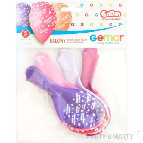 balony premium najlepsza mama gemar 12 5 szt