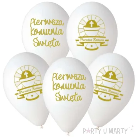 balony premium pierwsza komunia gemar 12 5 szt