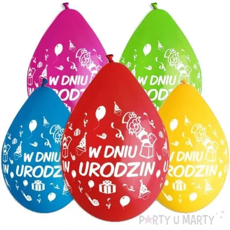 balony premium w dniu urodzin gemar 12 5 szt