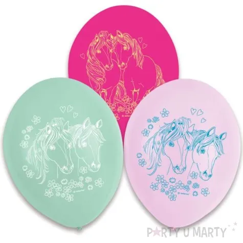 balony pretty pony pastel mix amscan 9 6 szt