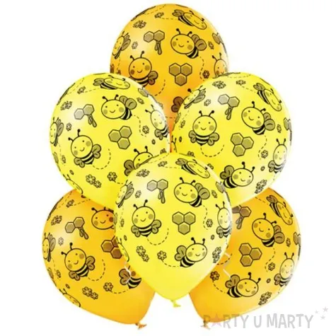 balony pszczoly zolto pomaranczowe belbal 12 6 szt