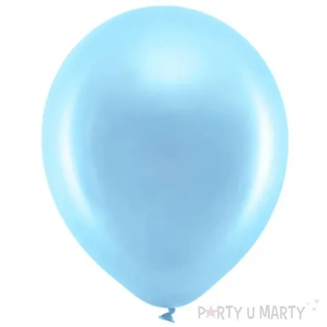 balony rainbow metalizowane blekitne partydeco 11 10 szt