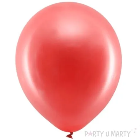 balony rainbow metalizowane czerwone partydeco 11 100 szt