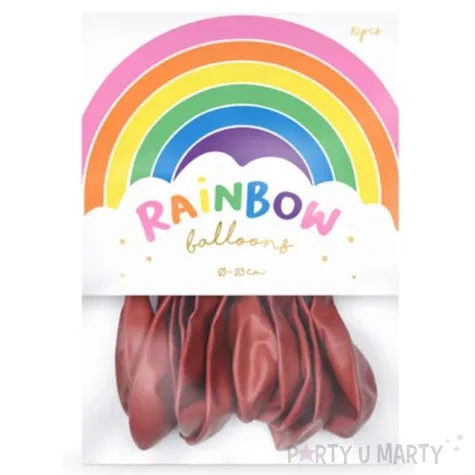 balony rainbow metalizowane czerwone partydeco 9 100 szt