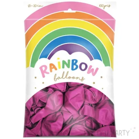 balony rainbow metalizowane fuksja partydeco 11 100 szt
