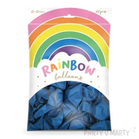 balony rainbow metalizowane granatowe partydeco 9 100 szt
