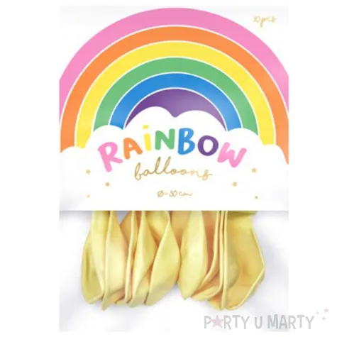 balony rainbow metalizowane kremowe partydeco 11 10 szt