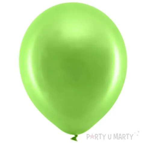 balony rainbow metalizowane limonkowe partydeco 11 10 szt