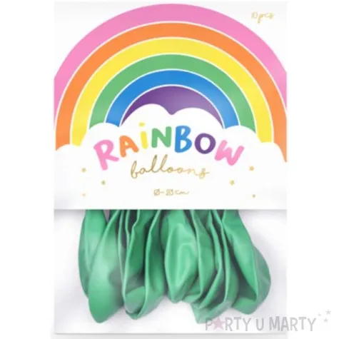 balony rainbow metalizowane mietowe partydeco 9 10 szt