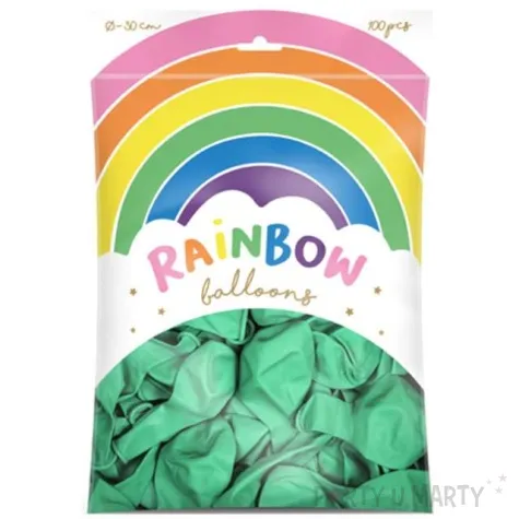 balony rainbow metalizowane mietowy partydeco 11 100 szt