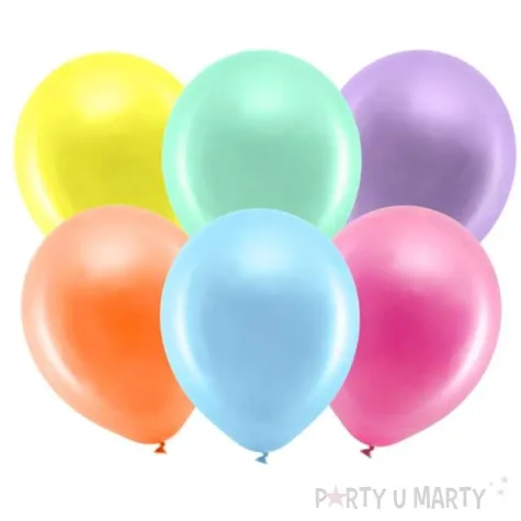 balony rainbow metalizowane mix partydeco 9 100 szt