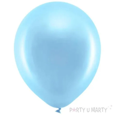 balony rainbow metalizowane niebieskie partydeco 9 10 szt