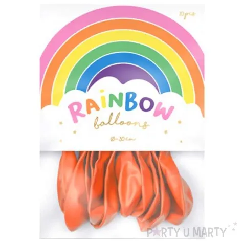 balony rainbow metalizowane pomaranczowe partydeco 11 10 szt