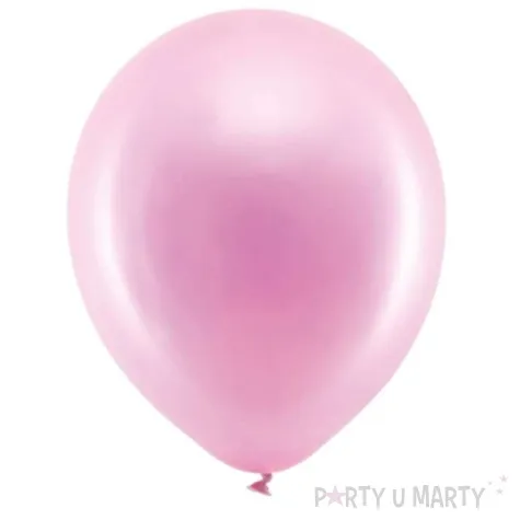 balony rainbow metalizowane rozowe partydeco 9 10 szt