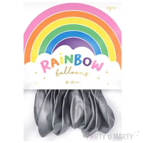 balony rainbow metalizowane srebrne partydeco 11 10 szt