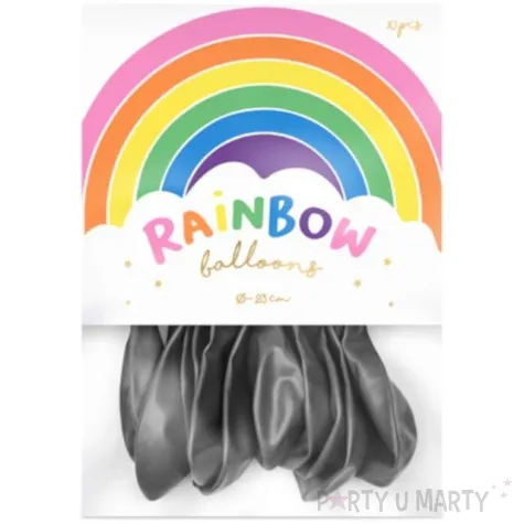 balony rainbow metalizowane srebrne partydeco 9 10 szt