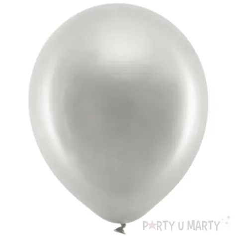 balony rainbow metalizowane srebrne partydeco 9 100 szt