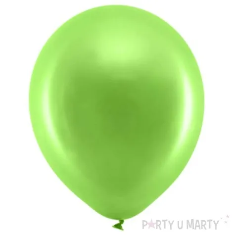 balony rainbow metalizowane zielone jasne partydeco 9 100 szt