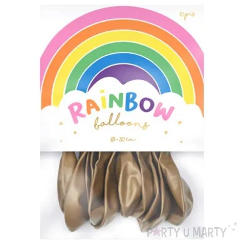 balony rainbow metalizowane zlote partydeco 11 10 szt