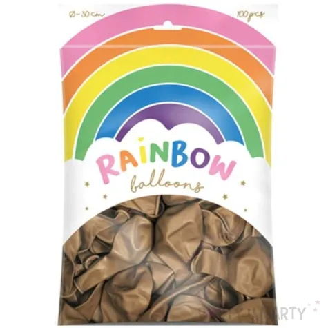 balony rainbow metalizowane zlote partydeco 11 100 szt