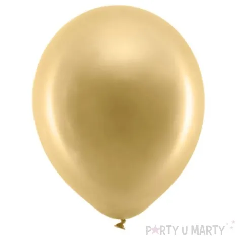 balony rainbow metalizowane zloty 9 partydeco 10 szt