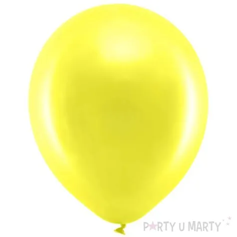 balony rainbow metalizowane zolte partydeco 11 100 szt