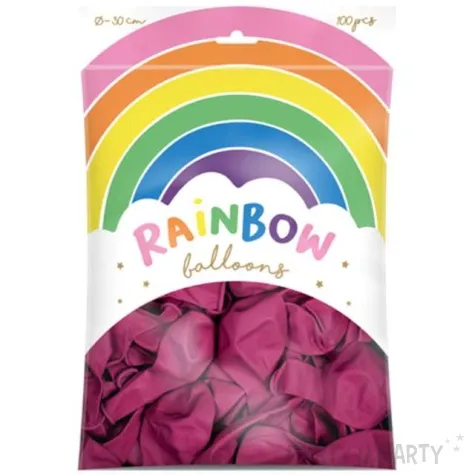 balony rainbow pastelowe fuksja partydeco 11 100 szt