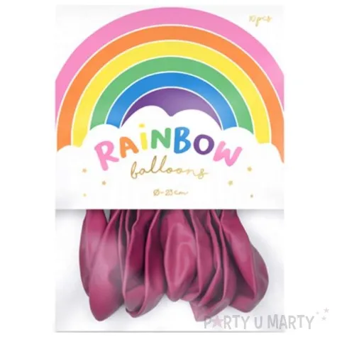 balony rainbow pastelowe fuksja partydeco 9 10 szt
