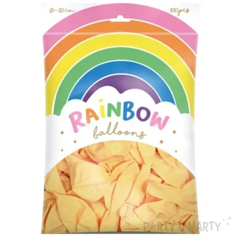 balony rainbow pastelowe kremowe partydeco 11 100 szt