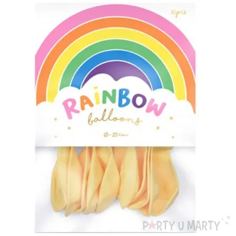 balony rainbow pastelowe kremowe partydeco 9 10 szt
