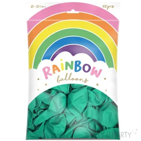 balony rainbow pastelowe mietowe partydeco 11 100 szt