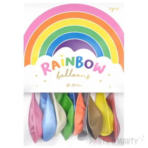 balony rainbow pastelowe mix partydeco 11 10 szt