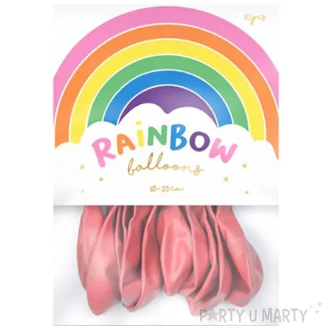 balony rainbow pastelowe rozowe partydeco 9 10 szt