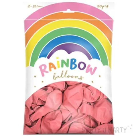 balony rainbow pastelowe rozowe partydeco 9 100 szt