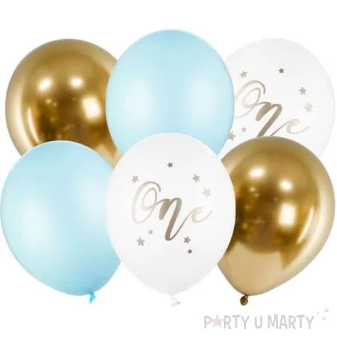 balony roczek one partydeco 12 6 szt