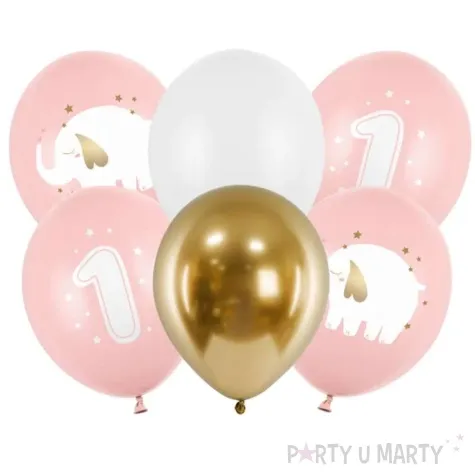 balony roczek slonik partydeco 12 6 szt