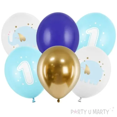 balony roczek slonik partydeco 12 6 szt