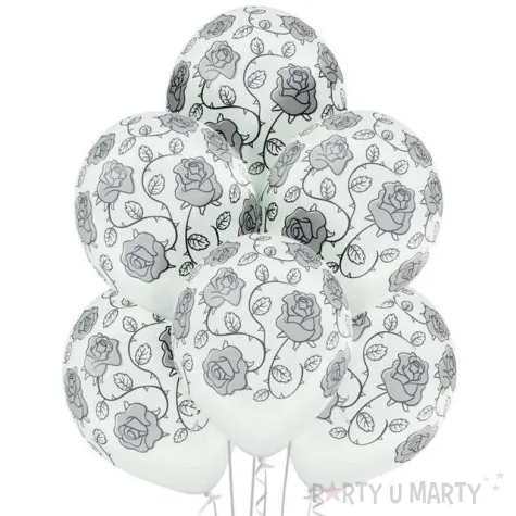 balony roze biale belbal 12 6 szt