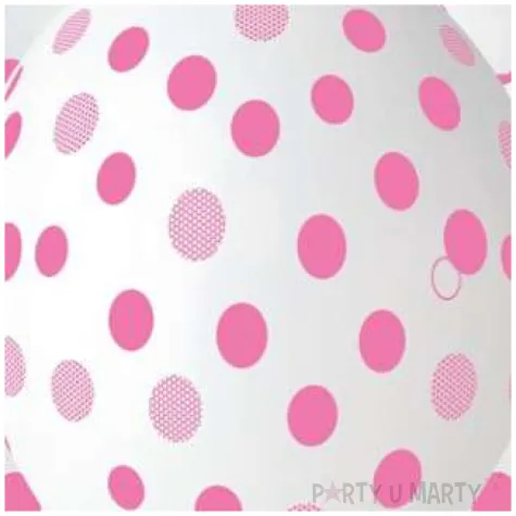 balony rozowe kropki transparent gemar 12 5 szt