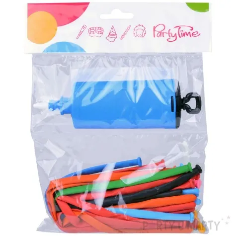 balony rurki modeliny pompka mix arpex 20 szt