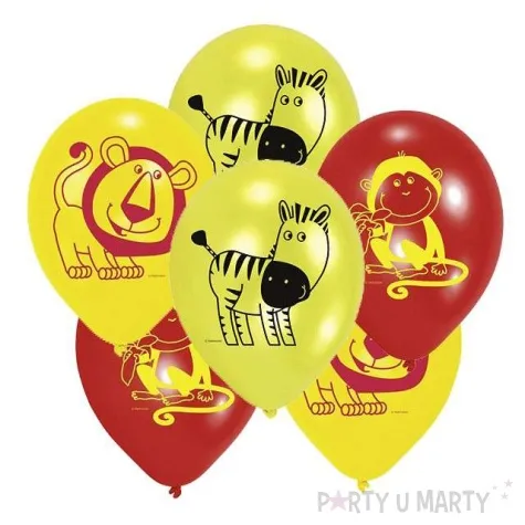 balony safari mix amscan 9 6 szt